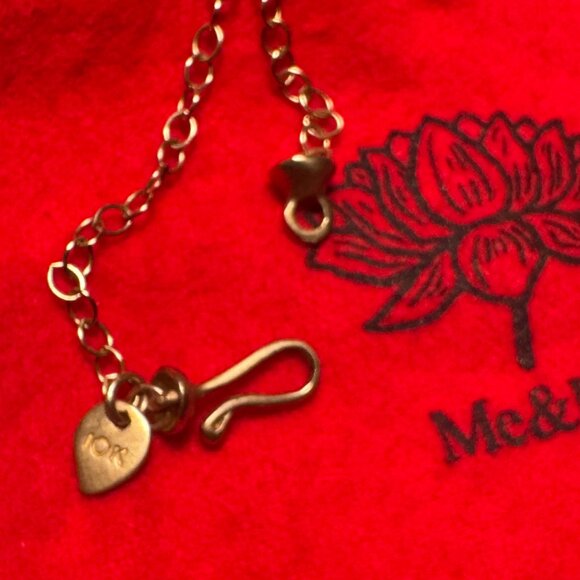 Me & Ro 10k gold and garnet necklace - Picture 11 of 13